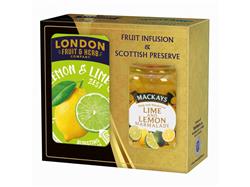 LONDON HERB Dárková sada citron čaj 20x2g+ zavařenina 340g