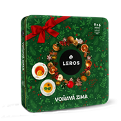 LEROS Voňavá zima bylinné čaje v plechu 9x6 sáčků 