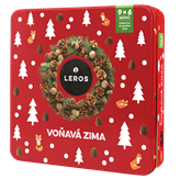 LEROS Voňavá zima bylinné čaje v plechu 9x6 sáčků 
