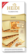 HEIDI čokoláda WHITE FLORENTINE (bílá s mandlemi) 100g