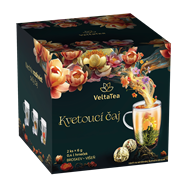 VELTA TEA Dárková kazeta Zelené kvetoucí čaje 2 ks + hrneček ČERNÁ