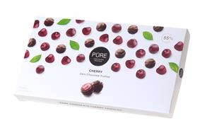 PURE CHERRY Čokoládové truffle s krémovou višňovou náplní 110g