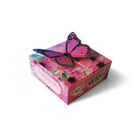 LIRAN PINK BUTTERFLY ( MOTÝL RŮŽOVÝ)  5x2g černý a zelený čaj v pyramidových sáčcích