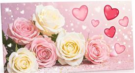 Luxusní čokolády "RŮŽE SE SRDÍČKY" hořká čokoláda 60% 100g