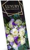 LUXURY 175g Mléčná čokoláda  s mandlemi a malinami BÍLÉ RŮŽE