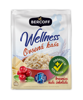 BERCOFF Wellness Ovesná kaše BRUSINKA&BÍLÁ ČOKOLÁDA 60g