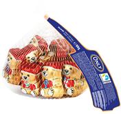 ONLY Zlatí vánoční medvídci z mléčné čokolády v síťce 80g