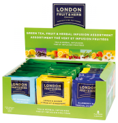 LONDON FRUIT & HERB Display zelených a bylinných čajů 80x2g - prošlá doba min. trvanlivost