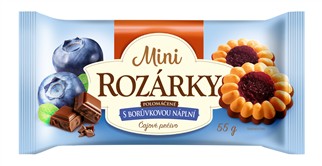 Mini ROZÁRKY polomáčené s borůvkovou náplní 55g (49)