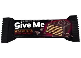 GIVE ME BITTER CHOCOLATE oplatek s čokoládovou polevou a krémem z hořké čokolády 40g